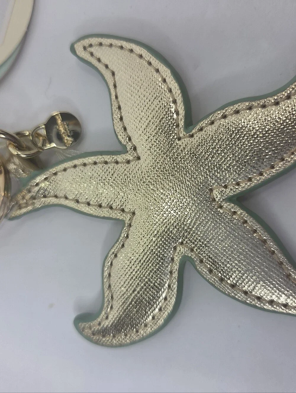Spartina 449 Icon Keychain Sequin Starfish Sea Foam